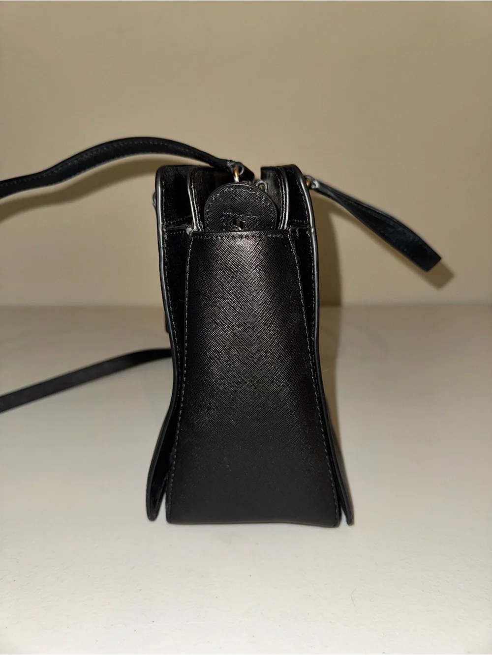 kate spade black saffiano leather satchel with detachable strap